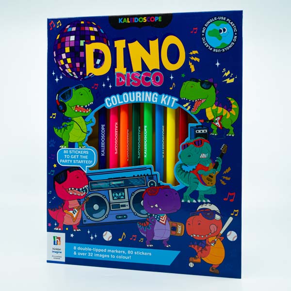Alice Blue Kaleidoscope Dino Disco Colouring Kit Kids Activities