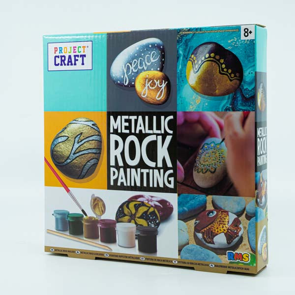 Lavender Project Craft Metallic Rock Painting Kit Kids Activities