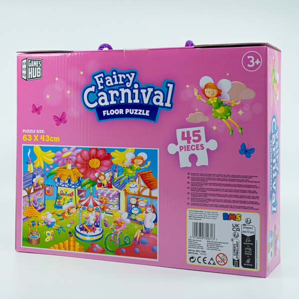 Maroon Games Hub Fairy Carnival Floor Puzzle, 45 pce Kids Activities