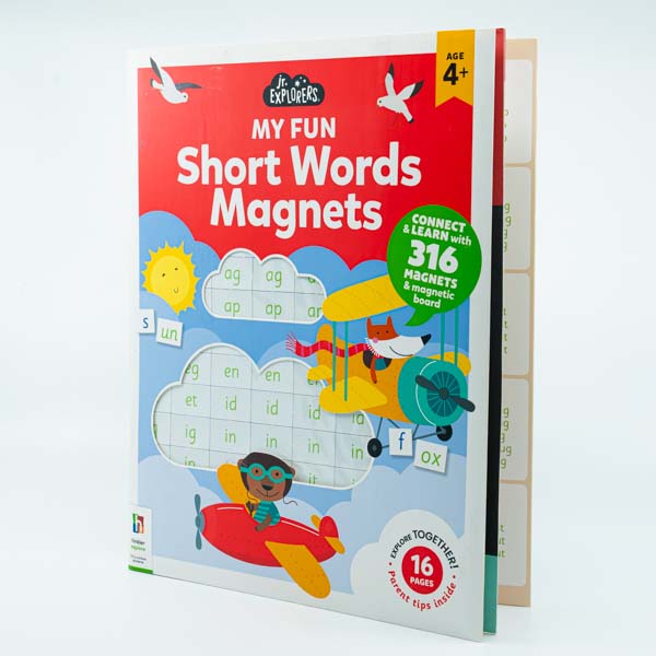 Light Gray Jr Explorers Magnetic Books: Short Words Kids Activities