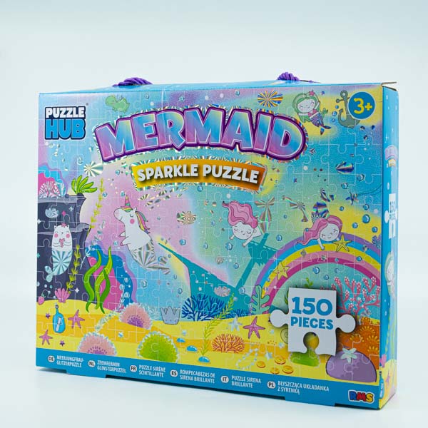 Lavender Puzzle Hub Mermaid Sparkle Puzzle, 150pcs Kids Activities