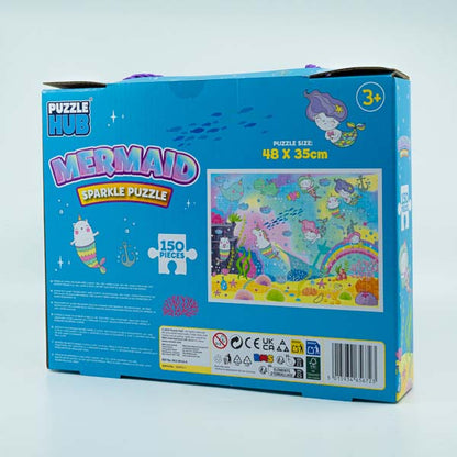 Dark Cyan Puzzle Hub Mermaid Sparkle Puzzle, 150pcs Kids Activities