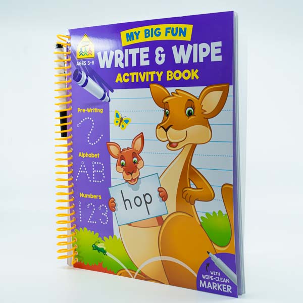 Alice Blue School Zone My Big Fun Write & Wipe Activity Book Kids Activities