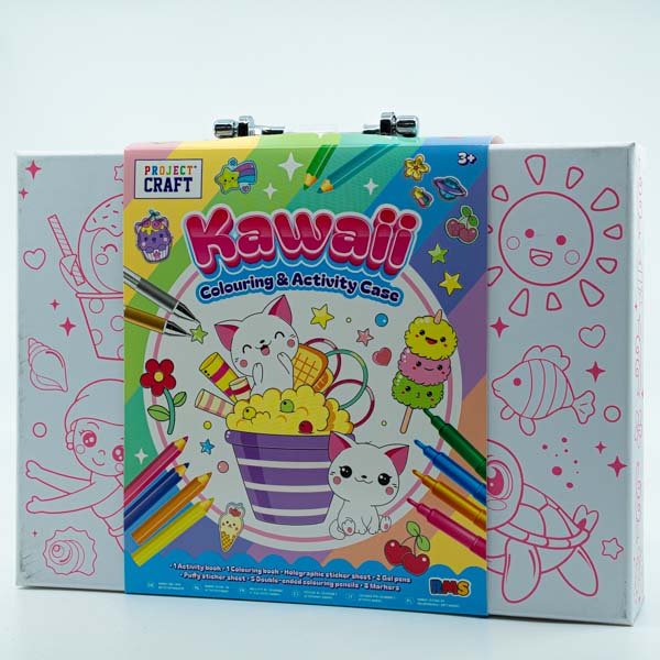 Dark Gray Project Craft Kawaii Colouring & Activity Case Kids Activities