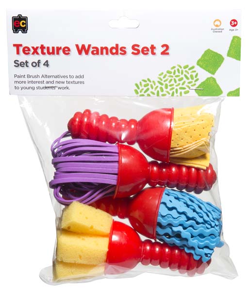 White Smoke EC Textured Wands, Set 4 Kids Paints