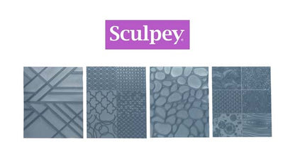 White Smoke Sculpey Texture Sheet, Nature, 2Pcs Modelling Tools & Accessories