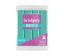 Medium Aquamarine Sculpey III Modelling Clay, 57g, Turquoise Glitter Modelling Clay
