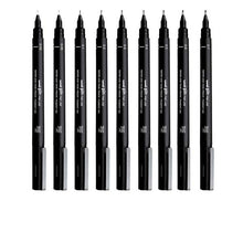 White Smoke UNI PIN Fineliner, Assorted Nib Sizes, Black Ink, Pk12 Pens and Markers