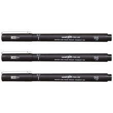 White Smoke UNI PIN Fineliner, 0.7mm, Black Ink, Pk3 Pens and Markers