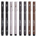 White Smoke UNI PIN Fineliner, 0.1mm & 0.5mm Nibs, Assorted Ink, Pk8 Pens and Markers