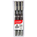 Light Gray UNI PIN Fineliner, 0.6mm, Black Ink, Pk3 Pens and Markers