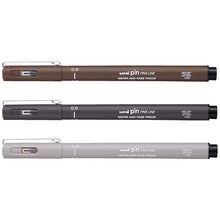 White Smoke UNI PIN Fineliner, 0.5mm, Assorted Colours, Pk3 Pens and Markers