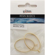 Gray UV Resin Bezel, Gold Oval Frame Resin Moulds