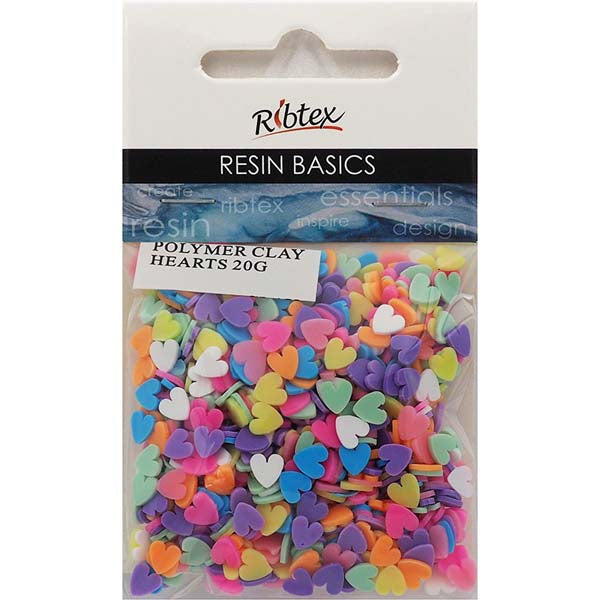 Light Gray UV Resin Polymer Mix Ins, Clay Hearts, 20g Resin Dyes, Pigments & Colours