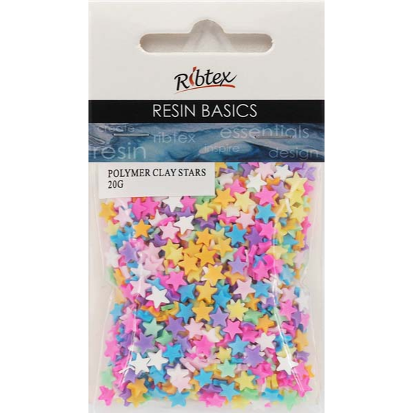 Light Gray UV Resin Polymer Mix Ins, Clay Stars, 20g Resin Dyes, Pigments & Colours