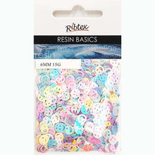 Seashell Resin Smiley Face Scatters, Assorted Colours, 15gm Resin Dyes, Pigments & Colours