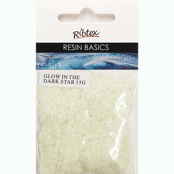 Light Gray Resin Glow In The Dark Scatters, Stars, 15g Resin Dyes, Pigments & Colours