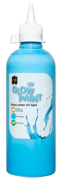 White Smoke EC UV Glow Paint 500 ml - Blue Kids Paints