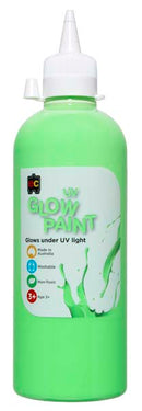 White Smoke EC UV Glow Paint 500 ml - Green Kids Paints