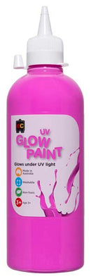 White Smoke EC UV Glow Paint 500 ml - Magenta Kids Paints
