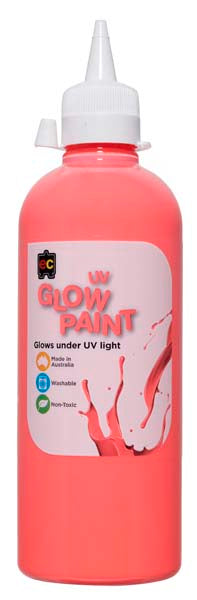 White Smoke EC UV Glow Paint - Scarlet 500ml Kids Paints