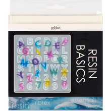 Black UV Resin Mould, Mini Alphanumeric, 1pc Resin Moulds