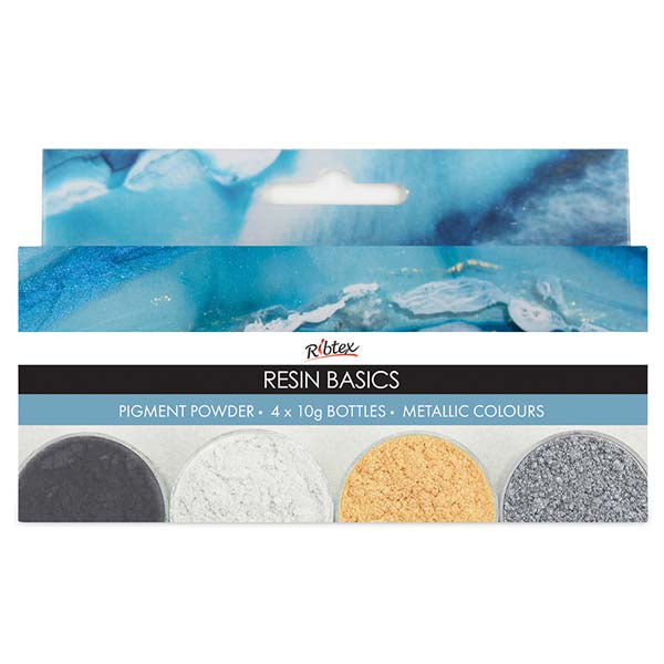 White Smoke Resin Pigment Pack Metallic 4x10g Resin Dyes, Pigments & Colours