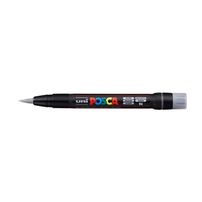 Gray Posca PCF 350 Flexible Brush Tip Paint Marker, Silver Paint Markers