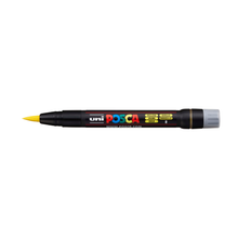 Gray Posca PCF 350 Flexible Brush Tip Paint Marker, Yellow Paint Markers