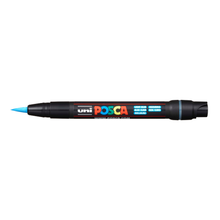 Gray Posca PCF 350 Flexible Brush Tip Paint Marker, Light Blue Paint Markers