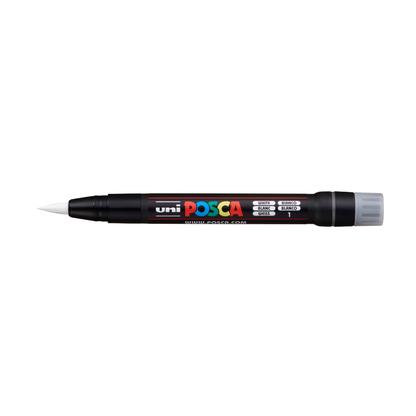 White Smoke Posca PCF 350 Flexible Brush Tip Paint Marker, White Paint Markers