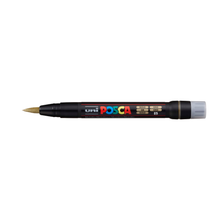 Gray Posca PCF 350 Flexible Brush Tip Paint Marker, Gold Paint Markers