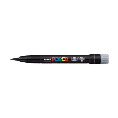 Gray Posca PCF 350 Flexible Brush Tip Paint Marker, Black Paint Markers