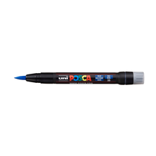 Black Posca PCF 350 Flexible Brush Tip Paint Marker, Blue Paint Markers
