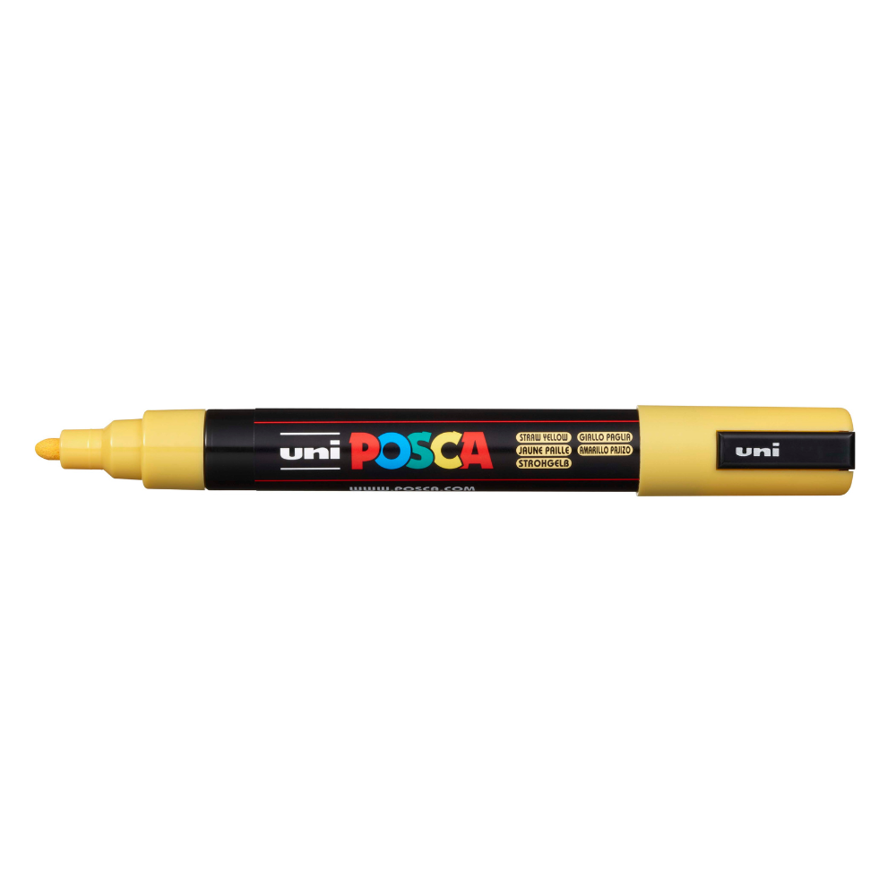 Dim Gray Posca PC-5M Medium Bullet Tip Paint Marker, Straw Yellow Paint Markers