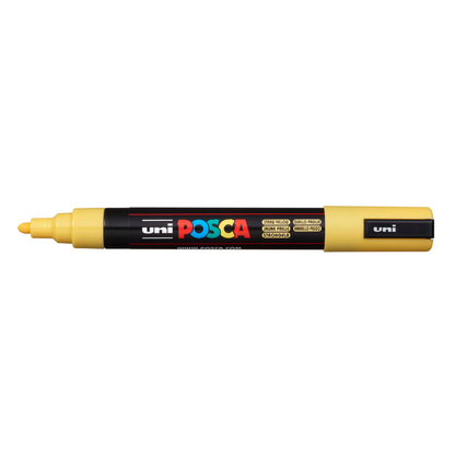 Dim Gray Posca PC-5M Medium Bullet Tip Paint Marker, Straw Yellow Paint Markers