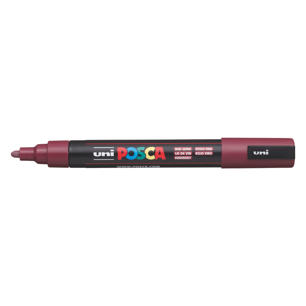 Dark Slate Gray Posca PC-5M Medium Bullet Tip Paint Marker, Red Wine Paint Markers