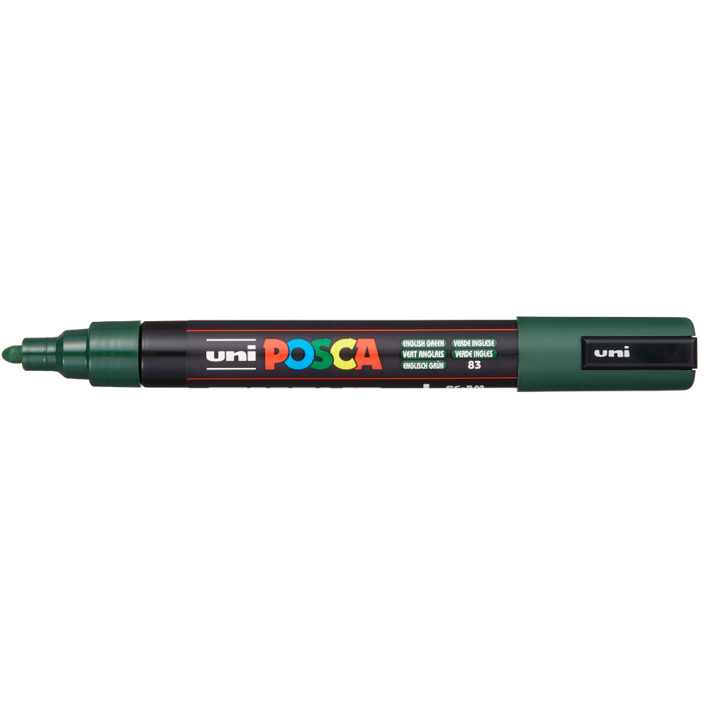 Slate Gray Posca PC-5M Medium Bullet Tip Paint Marker, English Green Paint Markers