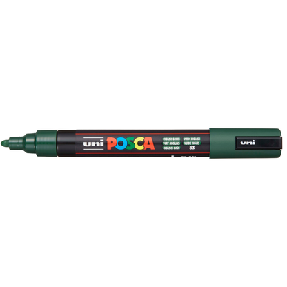 Slate Gray Posca PC-5M Medium Bullet Tip Paint Marker, English Green Paint Markers