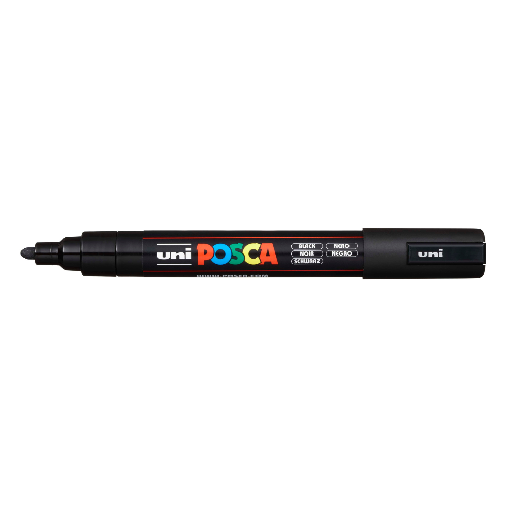 Dark Slate Gray Posca PC-5M Medium Bullet Tip Paint Marker, Black Paint Markers