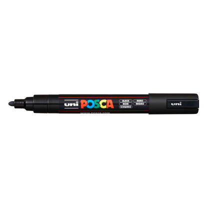 Dark Slate Gray Posca PC-5M Medium Bullet Tip Paint Marker, Black Paint Markers