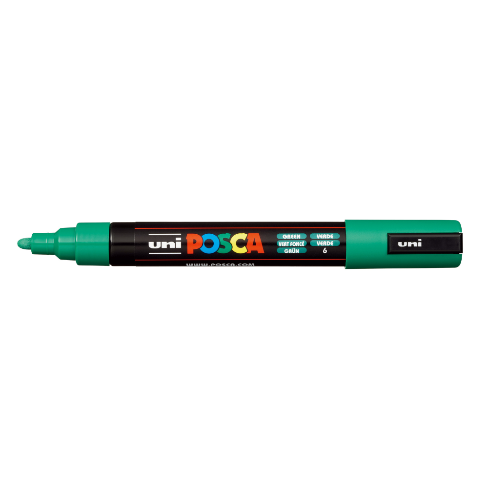 Black Posca PC-5M Medium Bullet Tip Paint Marker, Green Paint Markers