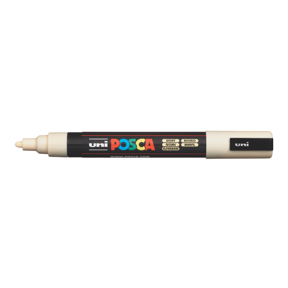 Dark Slate Gray Posca PC-5M Medium Bullet Tip Paint Marker, Ivory Paint Markers