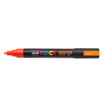 White Smoke Posca PC-5M Medium Bullet Tip Paint Marker, Fluoro Orange Paint Markers