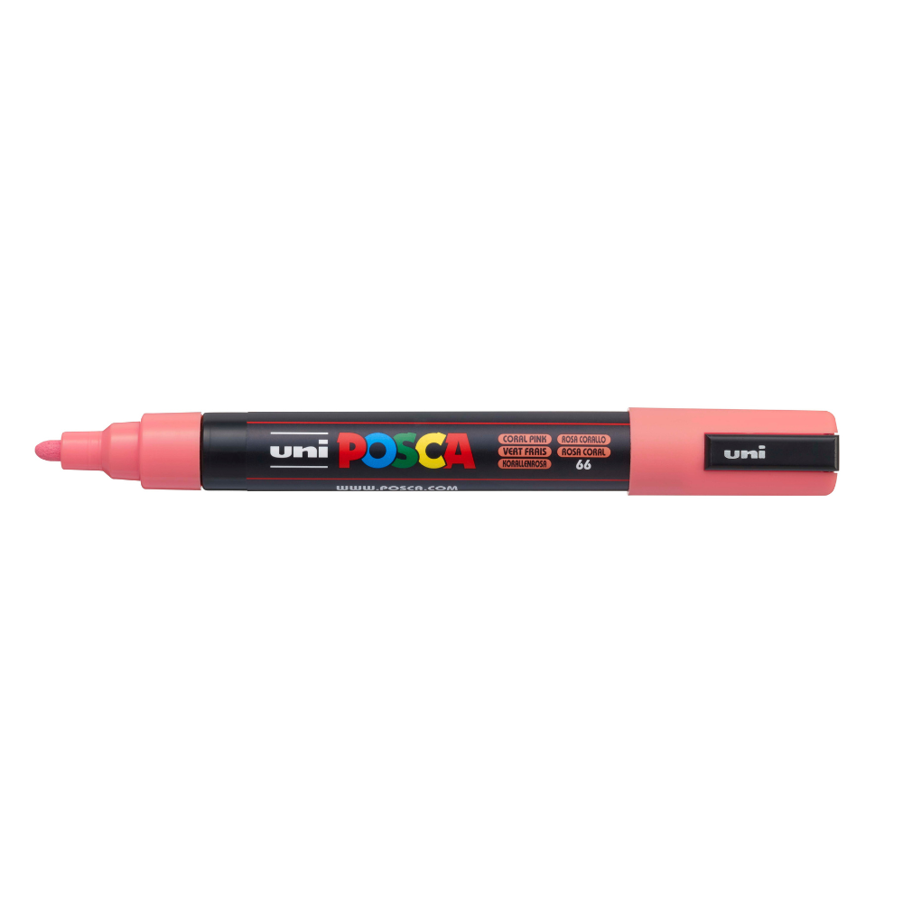 Light Slate Gray Posca PC-5M Medium Bullet Tip Paint Marker, Coral Pink Paint Markers