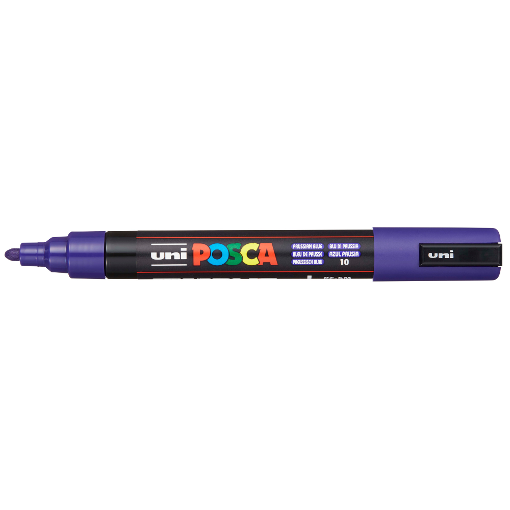 Dark Slate Blue Posca PC-5M Medium Bullet Tip Paint Marker, Prussian Blue Paint Markers