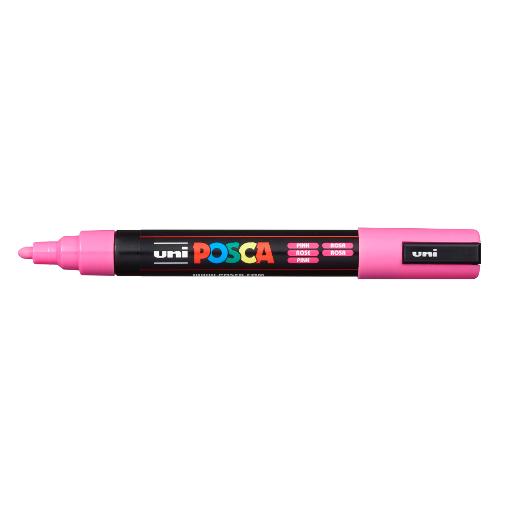 Dim Gray Posca PC-5M Medium Bullet Tip Paint Marker, Pink Paint Markers