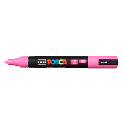 Dim Gray Posca PC-5M Medium Bullet Tip Paint Marker, Pink Paint Markers