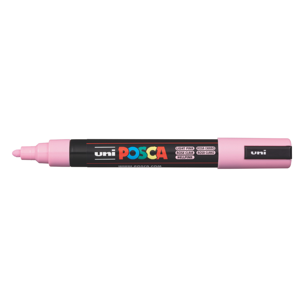 Dim Gray Posca PC-5M Medium Bullet Tip Paint Marker, Light Pink Paint Markers