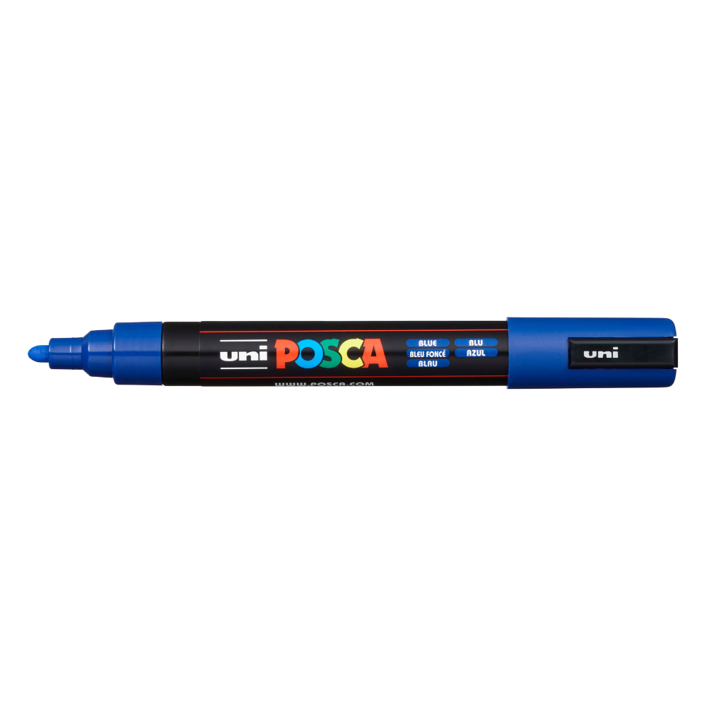 Dim Gray Posca PC-5M Medium Bullet Tip Paint Marker, Blue Paint Markers